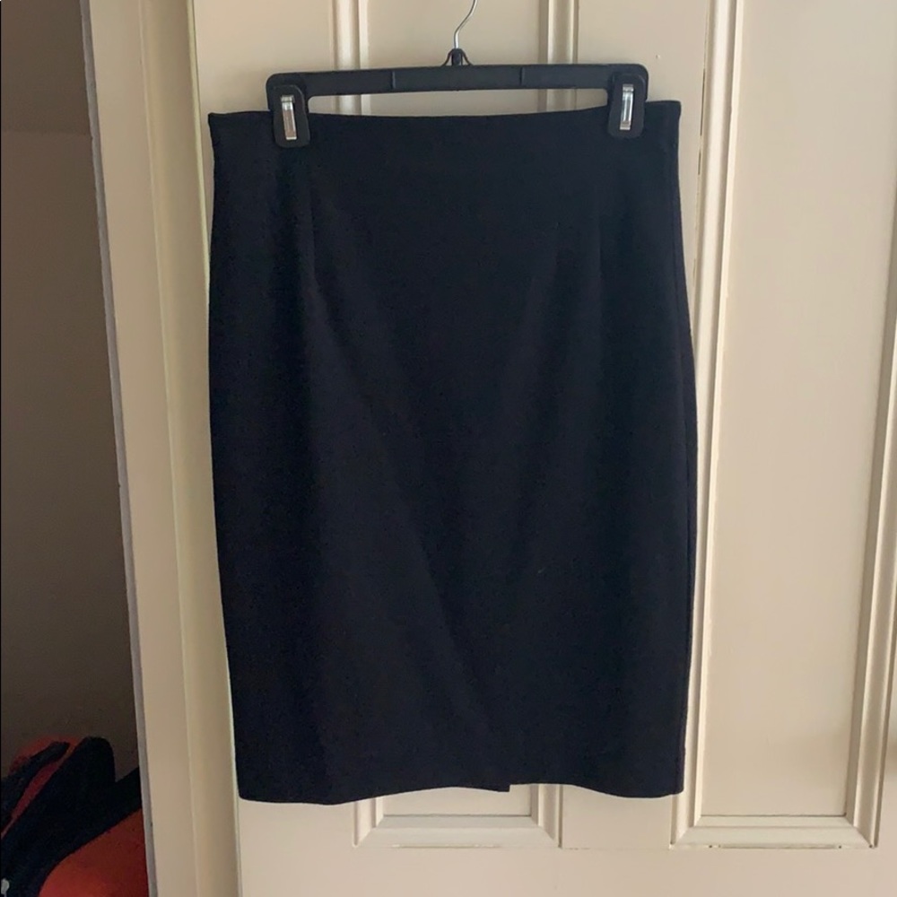 Painted Heart Black Pencil Skirt